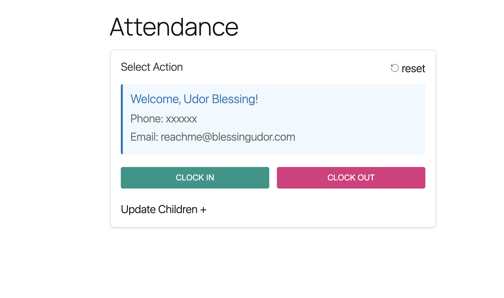 Attendance Plugin